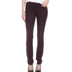 Helmut Lang Designer Purple Cranberry Skinny Jeans